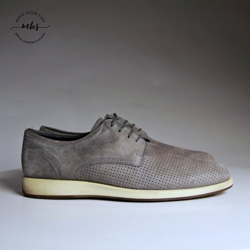 Ecco Jared Grey Modern‎ Tie Derby Comfort Shoes